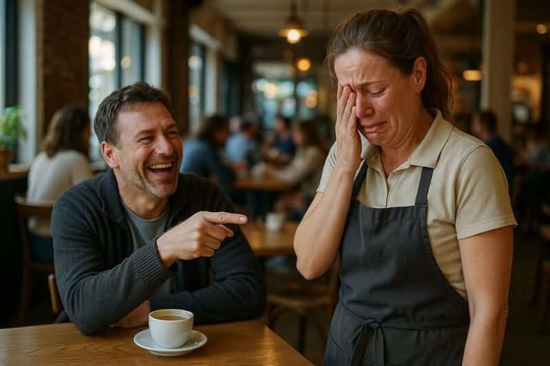 Emilia sa vrátila za pult rovným, pokojným krokom.