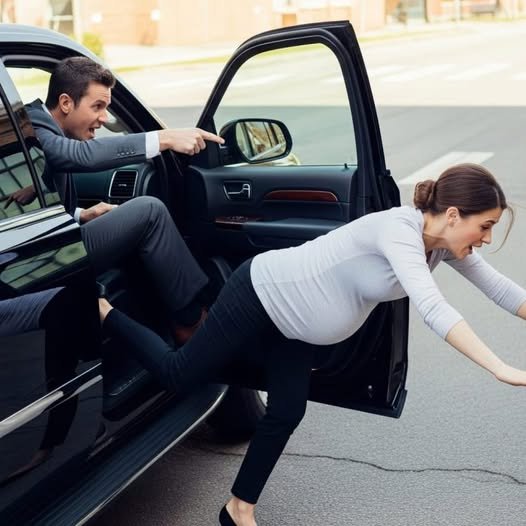 Manžel vyhodí tehotnú manželku z nového auta “Nové auto, nerob ma viac nešťastnou” – jej reakcia…