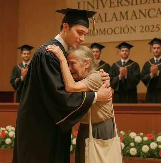 “”””””Robili si zo mňa srandu, pretože som synom smetiara—ale na promócii som povedal iba jednu vetu… a všetci stíchli a plakali.””””” Som Miguel, syn smetiara. Už ako dieťa som vedel, aký ťažký je náš život. Zatiaľ čo sa ostatné deti hrali s novými hračkami a jedli rýchle občerstvenie, ja som čakal na zvyšky z carinderias. Každý deň moja matka vstávala skoro. S veľkým vrecom cez rameno išla do kontajnera na trhu hľadať niečo, čím by si zarobila na živobytie. Teplo, zápach, rany z rybích kostí a mokré kartónové škatule boli súčasťou jej rutiny. Ale aj tak som sa za svoju matku nikdy nehanbil. NEPOKOJE, NA KTORÉ SOM NIKDY NEZABUDOL Mal som iba šesť rokov, keď ma prvýkrát urazili. “”””Smrdíš!” “”””Prišiel si zo smetiska, však?” “”””Syn smetiara! Hahaha!” A s každým výbuchom smiechu som cítil, ako sa pomaly potápam do zeme. Keď som prišiel domov, ticho som plakal. Jednej noci sa ma mama spýtala: “”””Synu, prečo vyzeráš tak smutne?””””” Len som sa usmial a povedal: “”””Nič, Mami. Som len unavený.” Ale vo vnútri som sa cítil zlomený. DVANÁSŤ ROKOV URÁŽOK A ODPORU Roky plynuli. Od základnej po strednú školu bol príbeh rovnaký. Nikto nechcel sedieť vedľa mňa. V skupinových projektoch som bol vždy Posledný vybraný. Na exkurziách som nikdy nebol zahrnutý. “”””Syn smetiara”””” … zdalo sa, že sa volám. Ale napriek všetkému som mlčal. Nebránil som sa. Nesťažoval som sa. Len som sa rozhodol študovať zo všetkých síl. Keď hrali v internetovej kaviarni, ušetril som si, aby som mohol kopírovať svoje poznámky. Kým si kúpili nové mobilné telefóny, išiel som domov, aby som ušetril cestovné. A každú noc, zatiaľ čo moja matka spala vedľa svojho vreca s fľašami, opakovala mi to: “”””Mami, jedného dňa sa z toho dostaneme.” DEŇ, NA KTORÝ NIKDY NEZABUDNEM Prišiel deň promócie. Keď som vošiel do telocvične, počul som šelesty a smiech: “”””To je Miguel, syn smetiara.””””” “”””Pravdepodobne nemá ani žiadne nové oblečenie.””””” Ale už mi to bolo jedno. Pretože po dvanástich rokoch som tam bol-magna cum laude. Na konci miestnosti som uvidel svoju matku. Mala na sebe starú blúzku zafarbenú prachom a svoj starý mobilný telefón držala s prasknutou obrazovkou. Ale pre mňa bola najkrajšia žena na svete… Celý príbeh nájdete nižšie. 👇👇👇