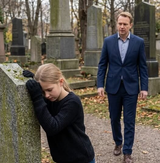 Miliardár objaví chudobné dievča plačúce pri hrobe svojho syna – a pravda všetkých ohromí…