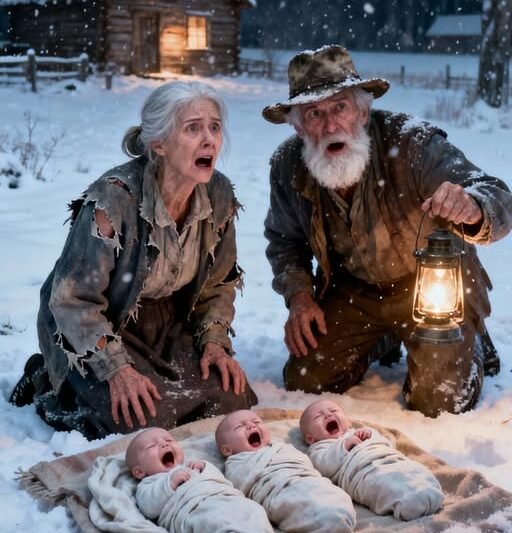 Bezdetný farmársky pár našiel jednej zimnej noci v snehu tri novorodencov — o dvadsaťjeden rokov neskôr mladá žena, ktorá tvrdila, že je ich matkou, odhalila pravdu, ktorú mesto nikdy nečakalo.