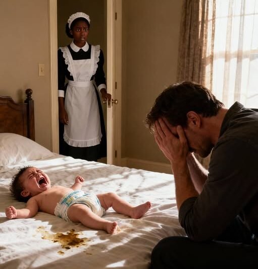 Chudobná slúžka išla hore, aby zistila, prečo dieťa tak zúfalo plače – a bola vydesená tým, čo uvidela.