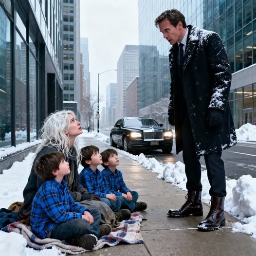 Miliónár videl svoju bývalú priateľku žobrať na ulici s tromi deťmi, ktoré sa mu veľmi podobali — to, čo sa stalo potom, vám zlomí srdce.