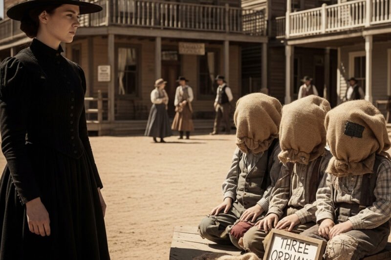 Osamelá vdova kúpila troch sirôt, so vrecami stále uviazanými na hlavách, a vzala ich so sebou, keď jeden z nich…