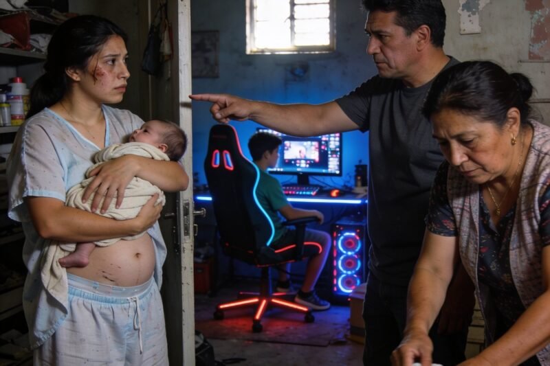 Rodičia ma vyhodili z domu dva dni po cisárskom reze… pretože môj mladší brat, vychádzajúci streamer, potreboval moju izbu.