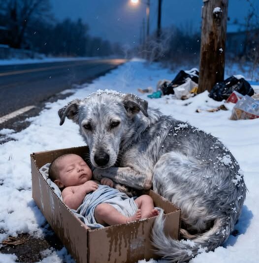 Dojímavý príbeh o starom psovi, ktorý využil zvyšné teplo svojho tela na záchranu opusteného bábätka v zasneženej noci a jeho konci.