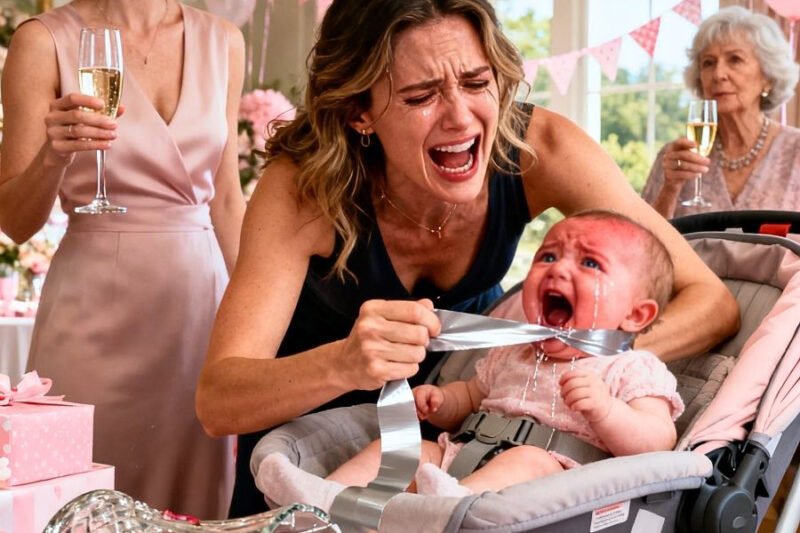 Na extravagantnej oslave príchodu bábätka mojej sestry som sa vrátila z kúpeľne a našla som ústa mojej šesťmesačnej dcéry zalepené lepiacou páskou. Sestra sa uškrnula a odmávala mi. „Upokoj sa – kazila mi atmosféru tým plačom.“ Triasla som sa páskou. Potom sa moja mama zasmiala a popíjala šampanské. „Nevidíš, aký je tu pokoj? Mala by si jej poďakovať.“