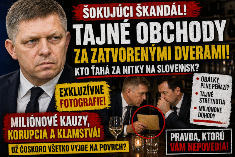 HLAVNÝ NADPIS: OBROVSKÝ ŠKANDÁL! TAJNÉ DOHODY ODHALENÉ!