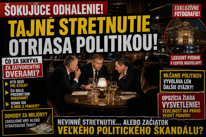 ŠOKUJÚCE ODHALENIE! TAJNÉ STRETNUTIE OTRIASA POLITIKOU!