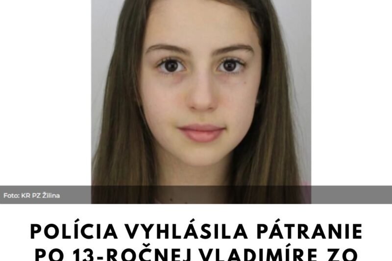 Polícia vyhlásila pátranie po 13-ročnej Vladimíre zo Žiliny. Nevideli ste ju?