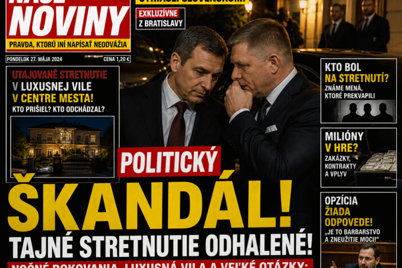 POLITICKÝ ŠKANDÁL! TAJNÉ STRETNUTIE ODHALENÉ!
