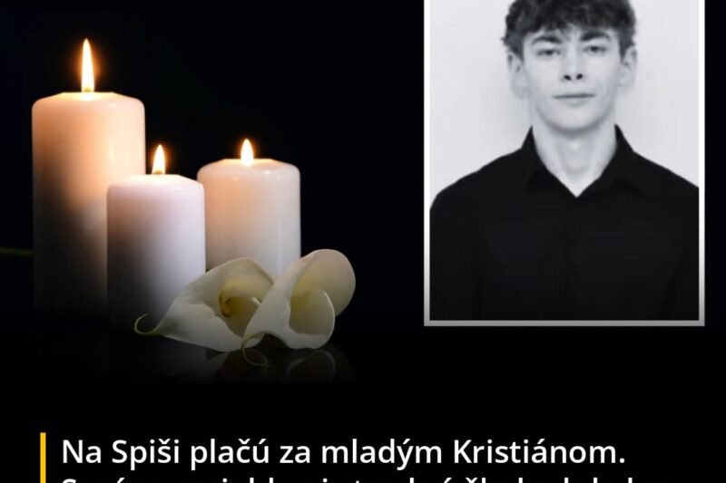 Na Spiši plačú za mladým Kristiánom. Správa zasiahla aj strednú školu, kde len pred pár dňami maturoval
